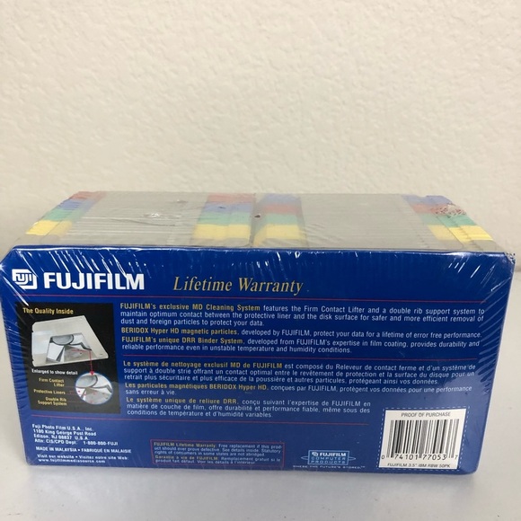 Fujifilm MF2HD 1.44 50 Color Pack Floppy Disk - Picture 3 of 3
